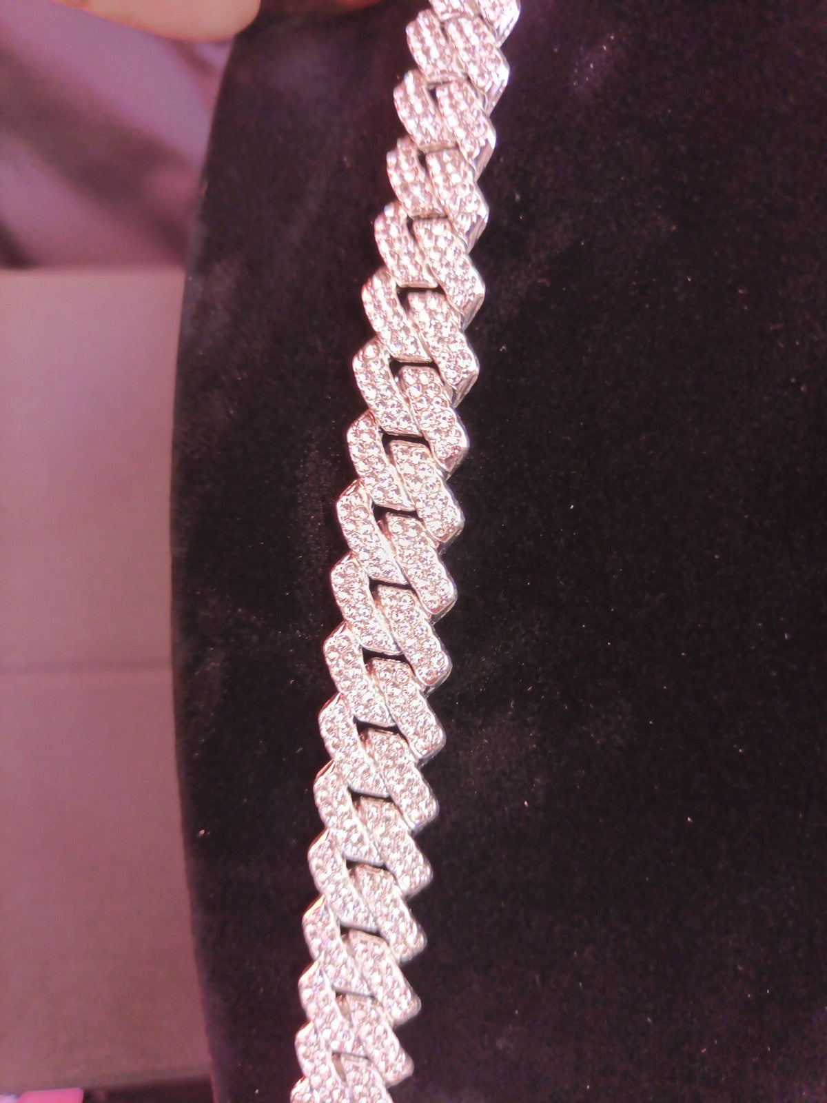 14 MM Miami Cuban Bracelet 7" CZ  AAA Quility Diamond, Silver Color4