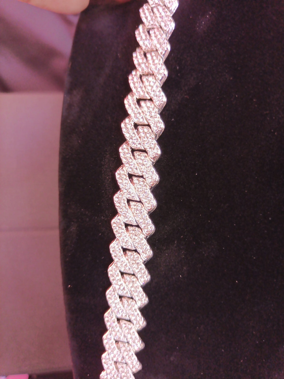14 MM Miami Cuban Bracelet 7" CZ  AAA Quility Diamond, Silver Color4