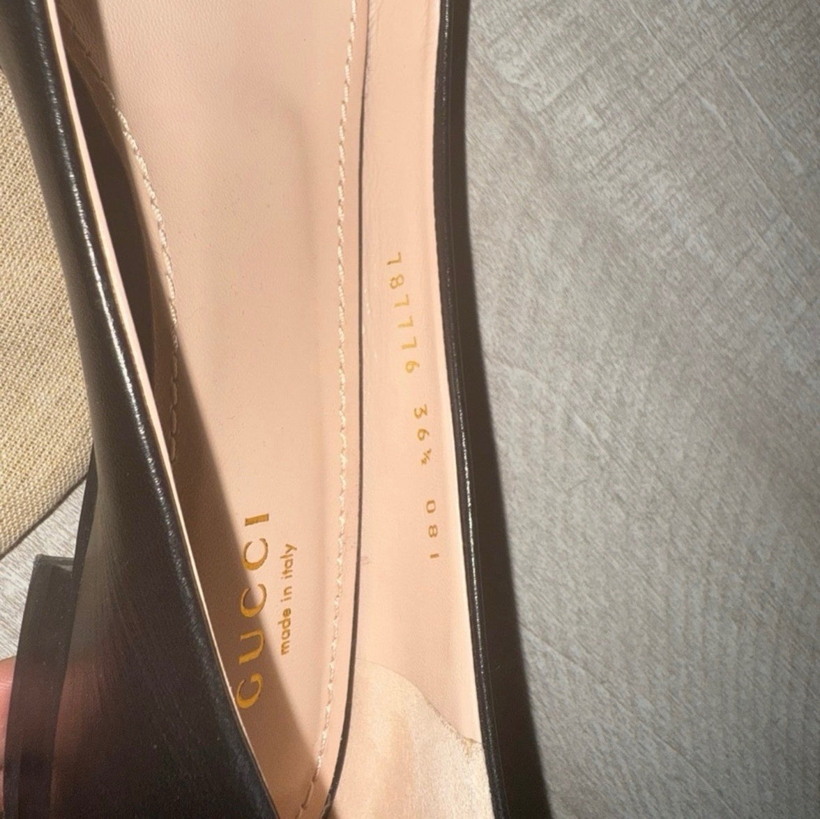 Gucci Black Leather Women's Shoes Ballerina Size 36.5 Erin Leather Horsebit3