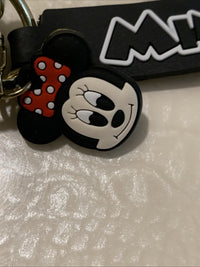 Pair Of Disney Mickey & Minnie Mouse Dale Bowser 3D Pendant Keychains Key Rings10