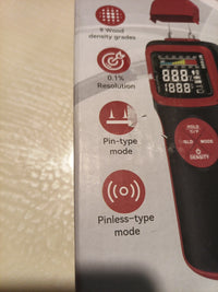 Wood Moisture Meters Pin & Pinless 2 In 1 Moisture Detector Backlit Screen _ red1