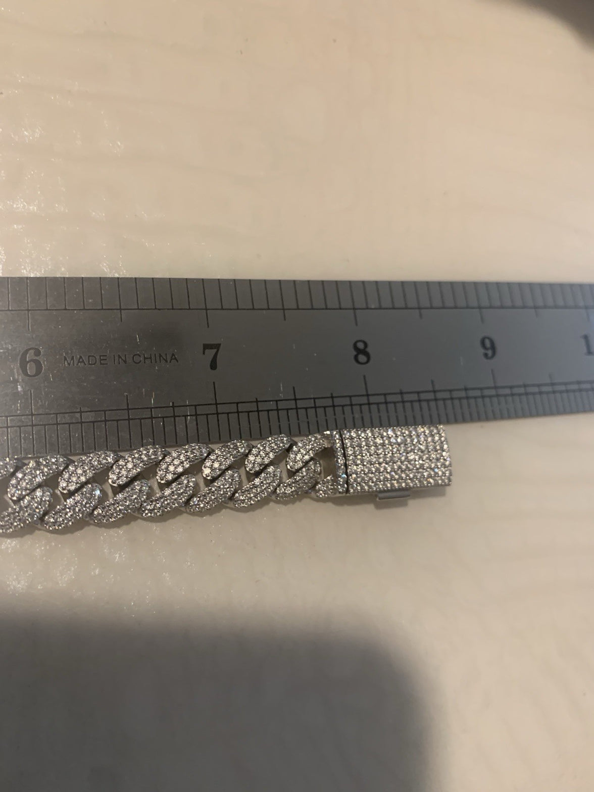 Moissanite Cuban Bracelet,  Iced Out 8.5”, 10mm, Sterling Silver 925, 1.5 Oz6