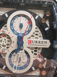 CURREN Men Sport Watch Brand Silicone Wristwatch Big Case Male Quartz Watches-5