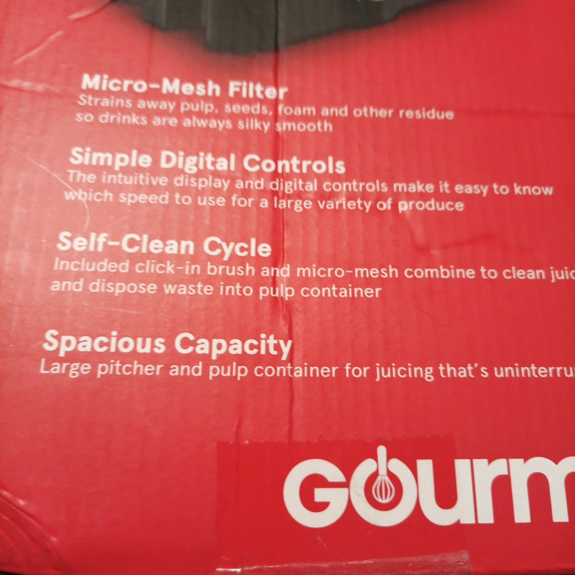 Gourmia Whole Fruit Extraction Juicer with Self Clean.6