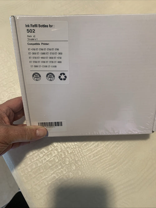 502 Ink Refill Bottles 2 Black + 1 Tri-Color – New Sealed Box1