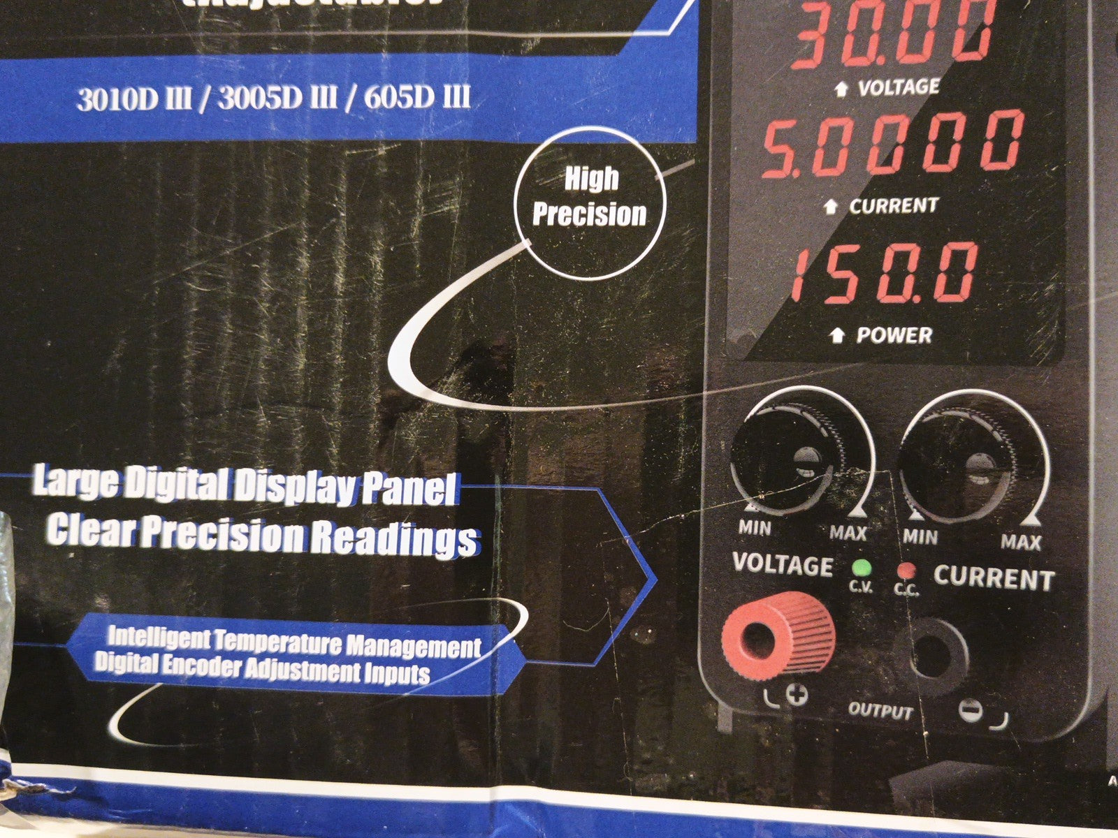 WEP 3005D-III DC Variable Power Supply 30.00V 5.0000A High Precision Bench Lab10