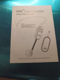 UHF Wireless Microphone Headset Mic System 165 Ft Range W/ Digital Screen Voice2
