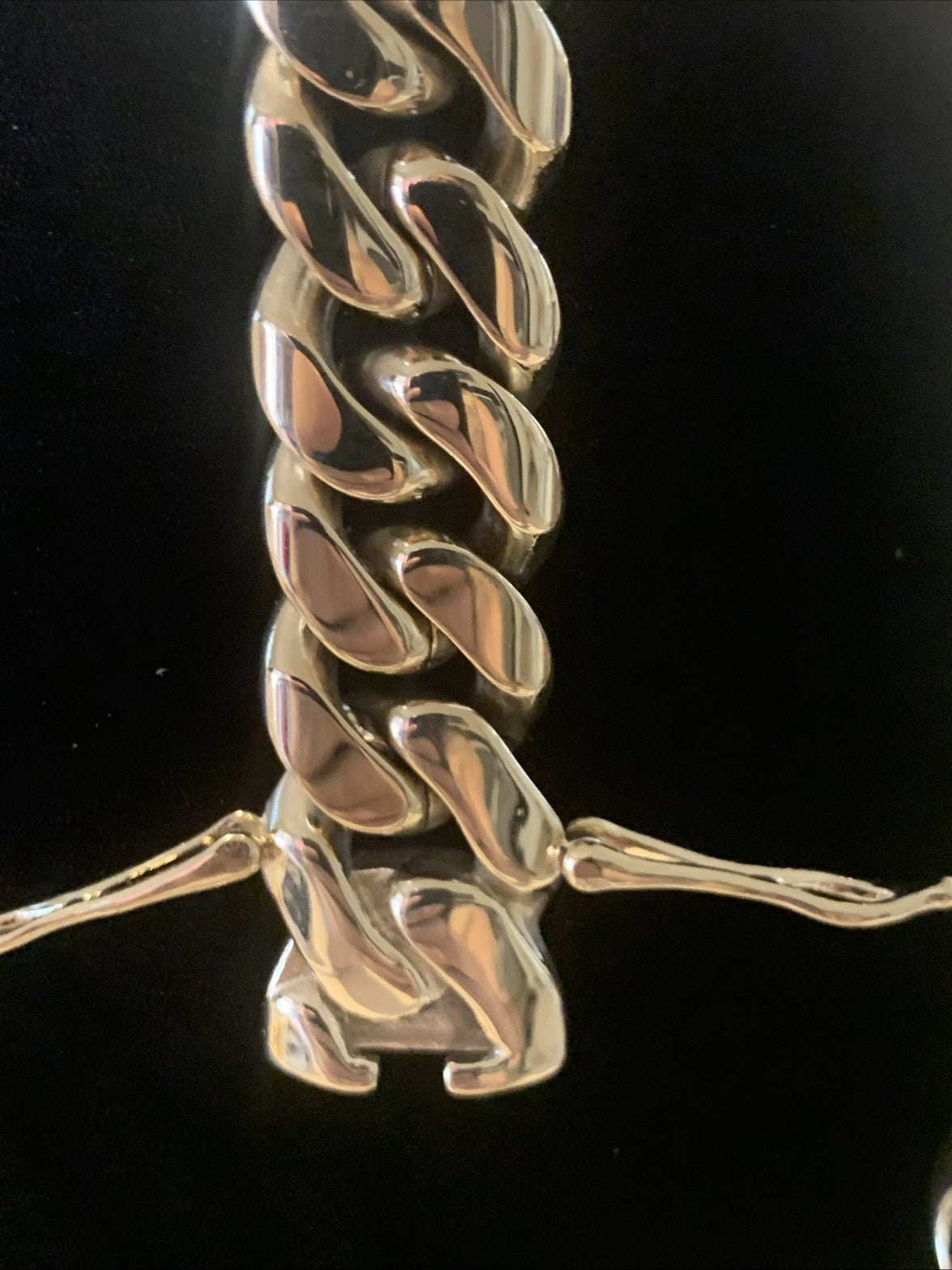 Cuban Link Chain 14k Gold-Plated 22-inch 18 mm & Bracelet 8.5”  18 mm, SS2