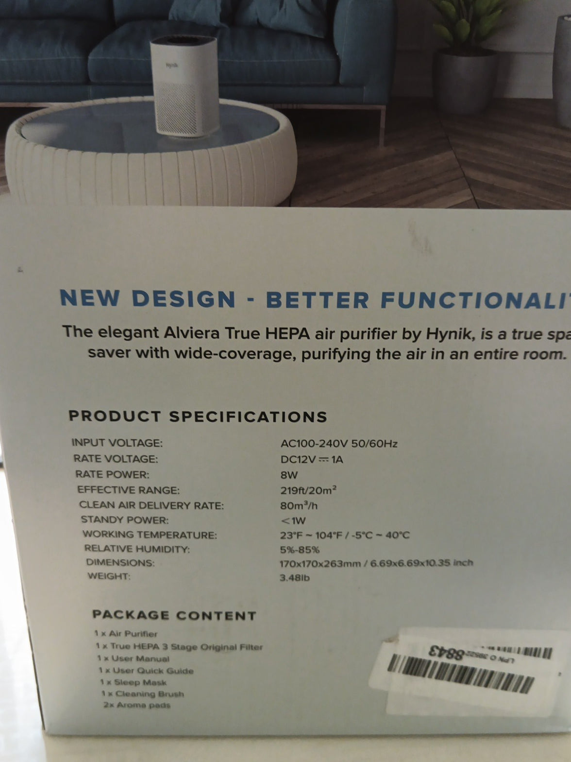 Alviera Air Purifiers for Bedroom, H13 True HEPA Filter for Smoke Pollen Dander3