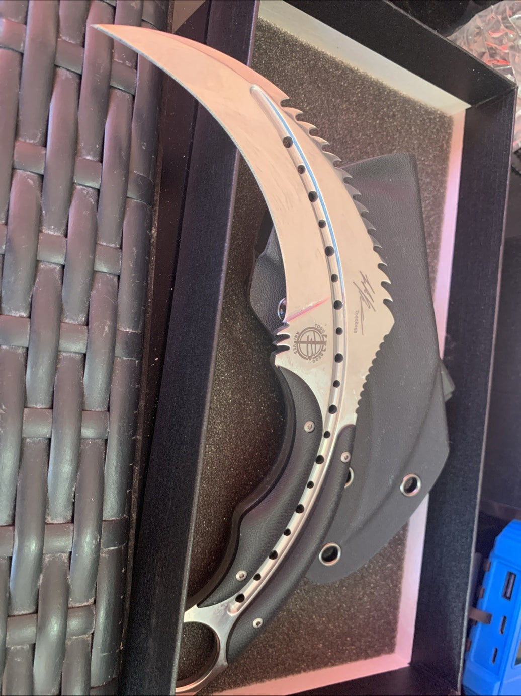 Karambit Claw Fixed Blade Knife FULL TANG Survival Hunting with Kydex Sheath0