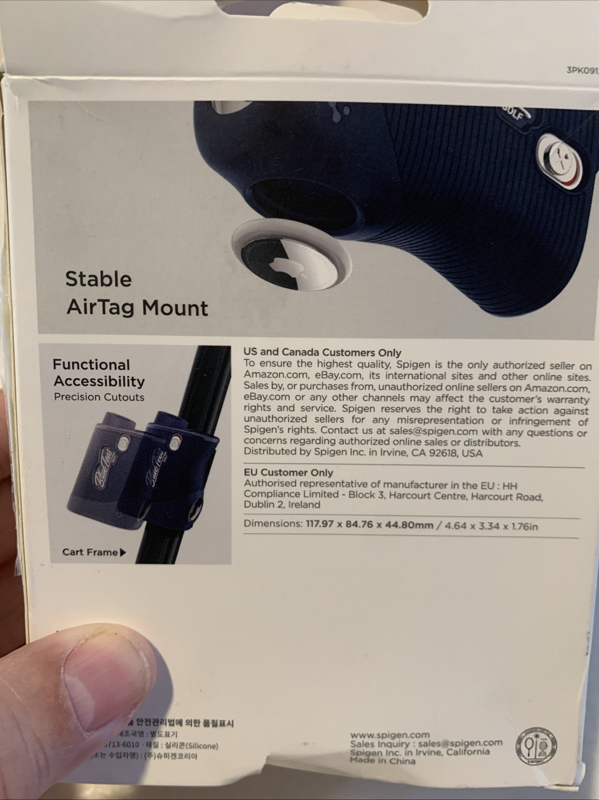 New Apple AirTag Tracker - With Golf Cart Case Blue Tees5