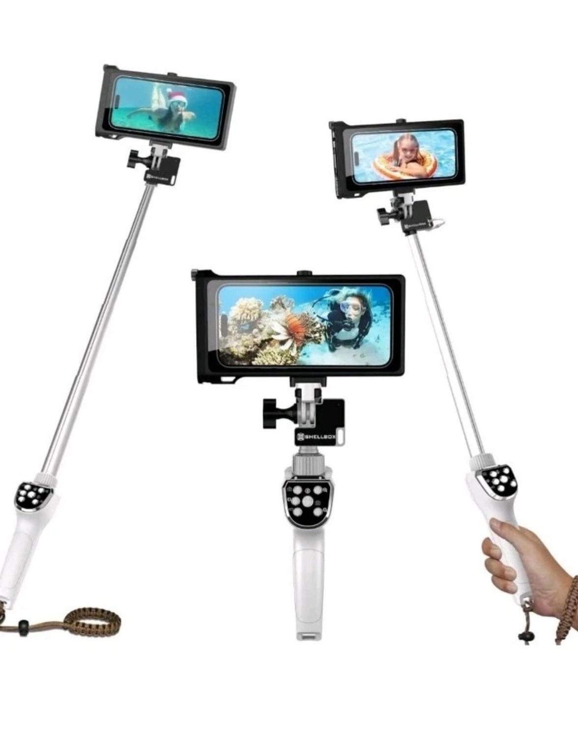 Waterproof Selfie Stick, Extendable Phone Selfie Stick with Wireless Remote S...2