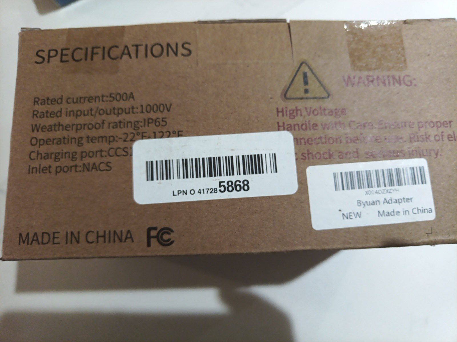 NACS TO CCS1 TESLA SUPERCHARGER ADAPTER 500A 1000V AFS QIORE BRAND NEW BS1