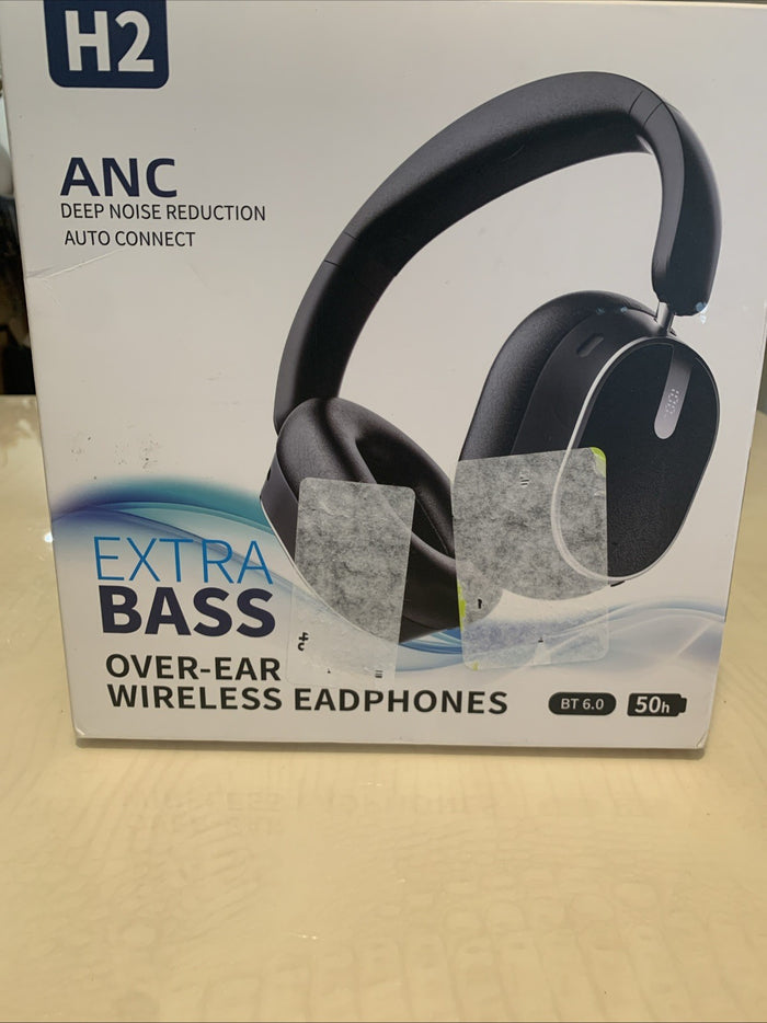 Sisism H2 ANC Extra Bass Over The Ear Wireless Headphones - Black0