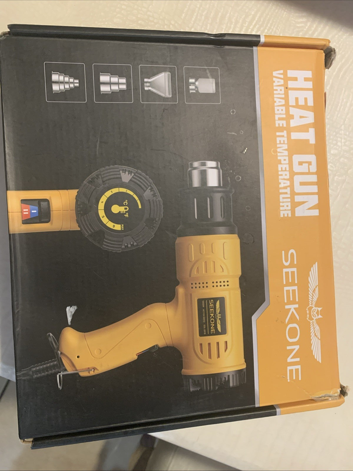 SEEKONE Heat Gun 1800W 122℉-1202℉0