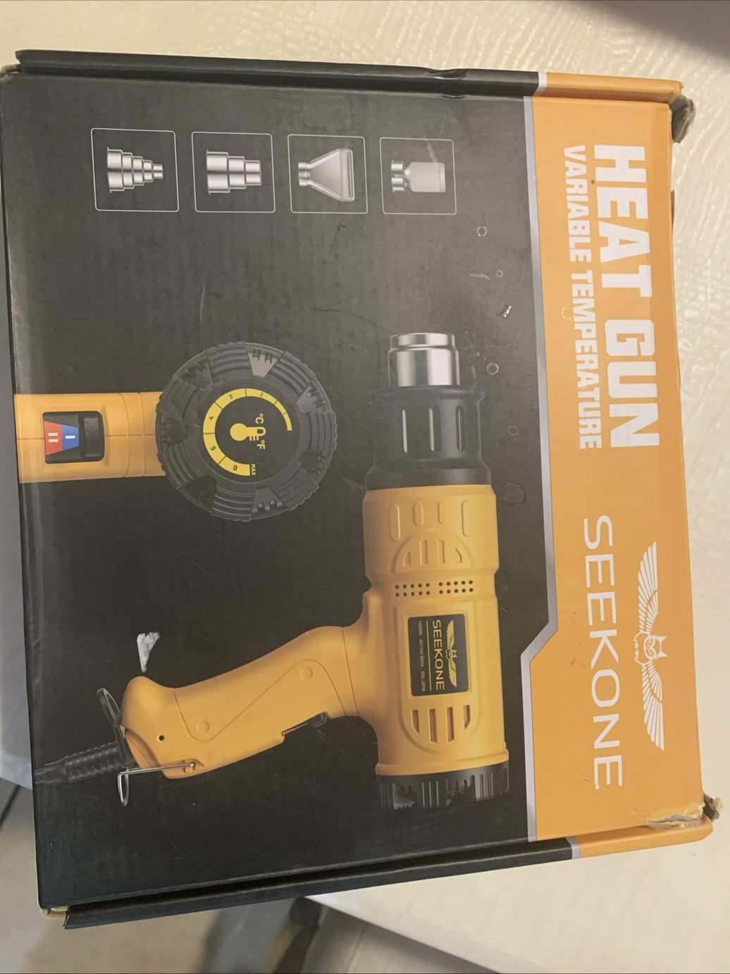 SEEKONE Heat Gun 1800W 122℉-1202℉0