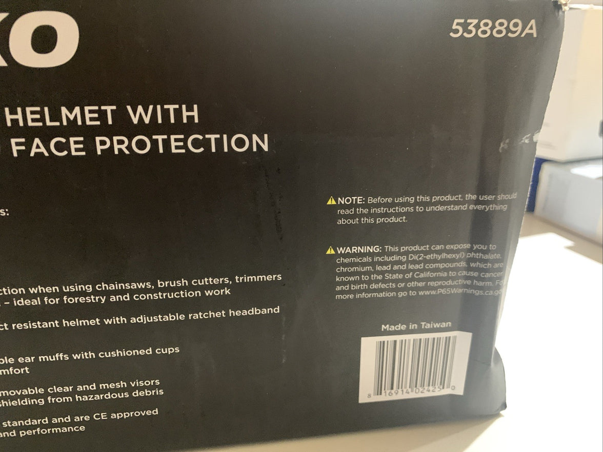 New Neiko 4-IN-1 Safety Helmet with Hearing and Face Protection in Origin Box8