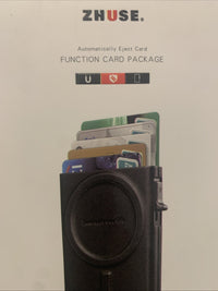 ZHUSE Automatic Pop-Up RFID Blocking Credit Card Holder Metal Wallet red4