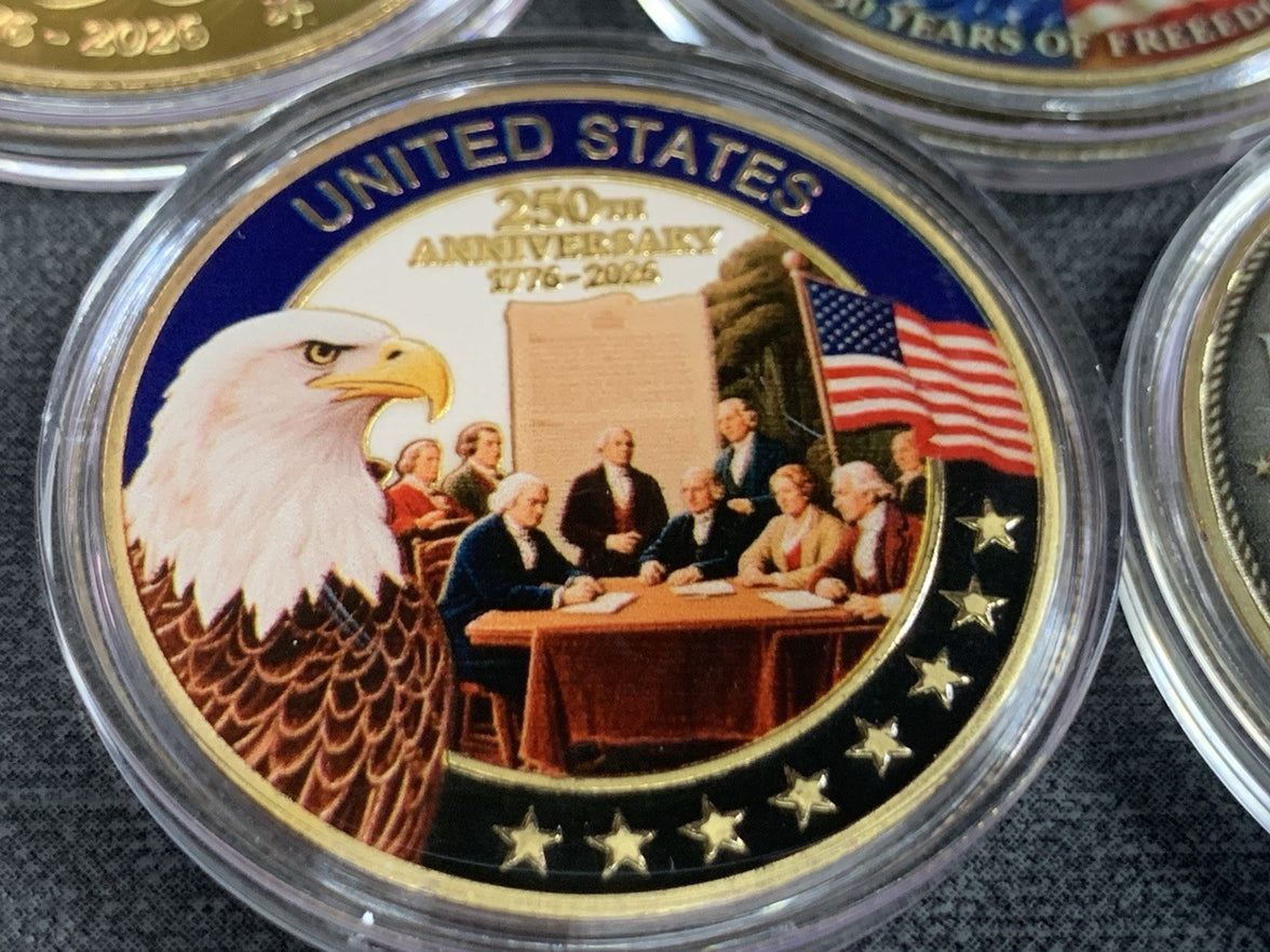Set Of 6 Different America 250th Anniversary Commemorative Challenge Coin $ave!!7