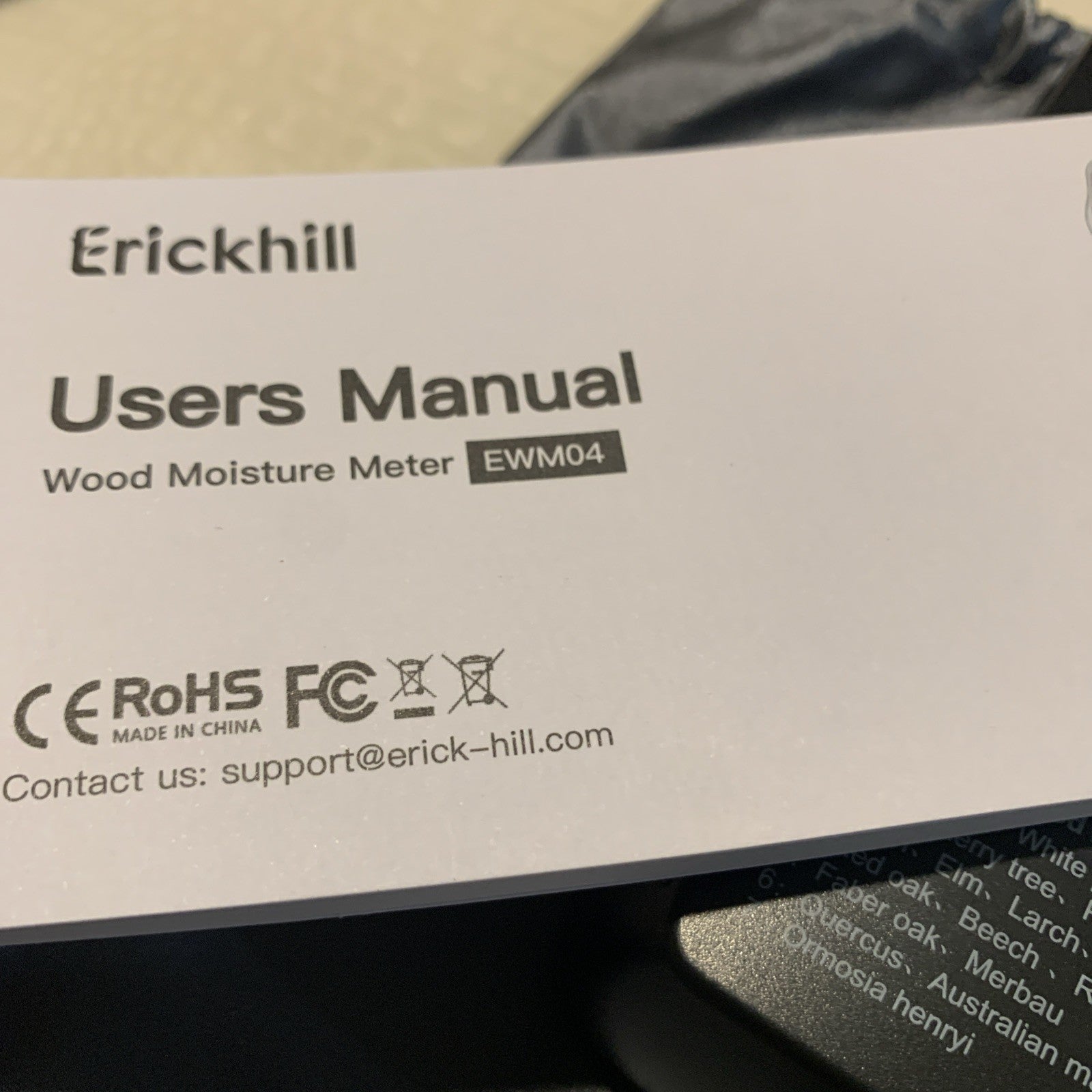 ERICKHILL Pinless Wood Moisture Meter, Non-Destructive Wall Moisture Meter for D3