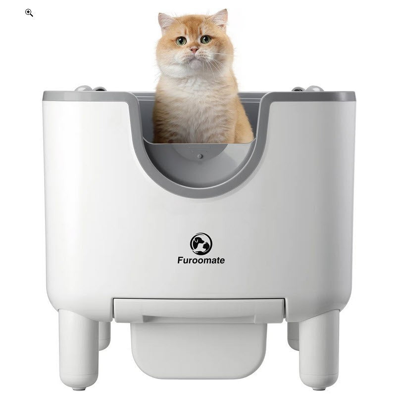 Furoomate Open Self Cleaning Cat Litter Box, Smart Automatic, New Open Box0
