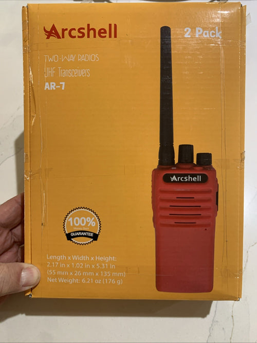 Arcshell AR-5 Black Li-ion Battery UHF Transceivers Two Way Radios 2 Pack1