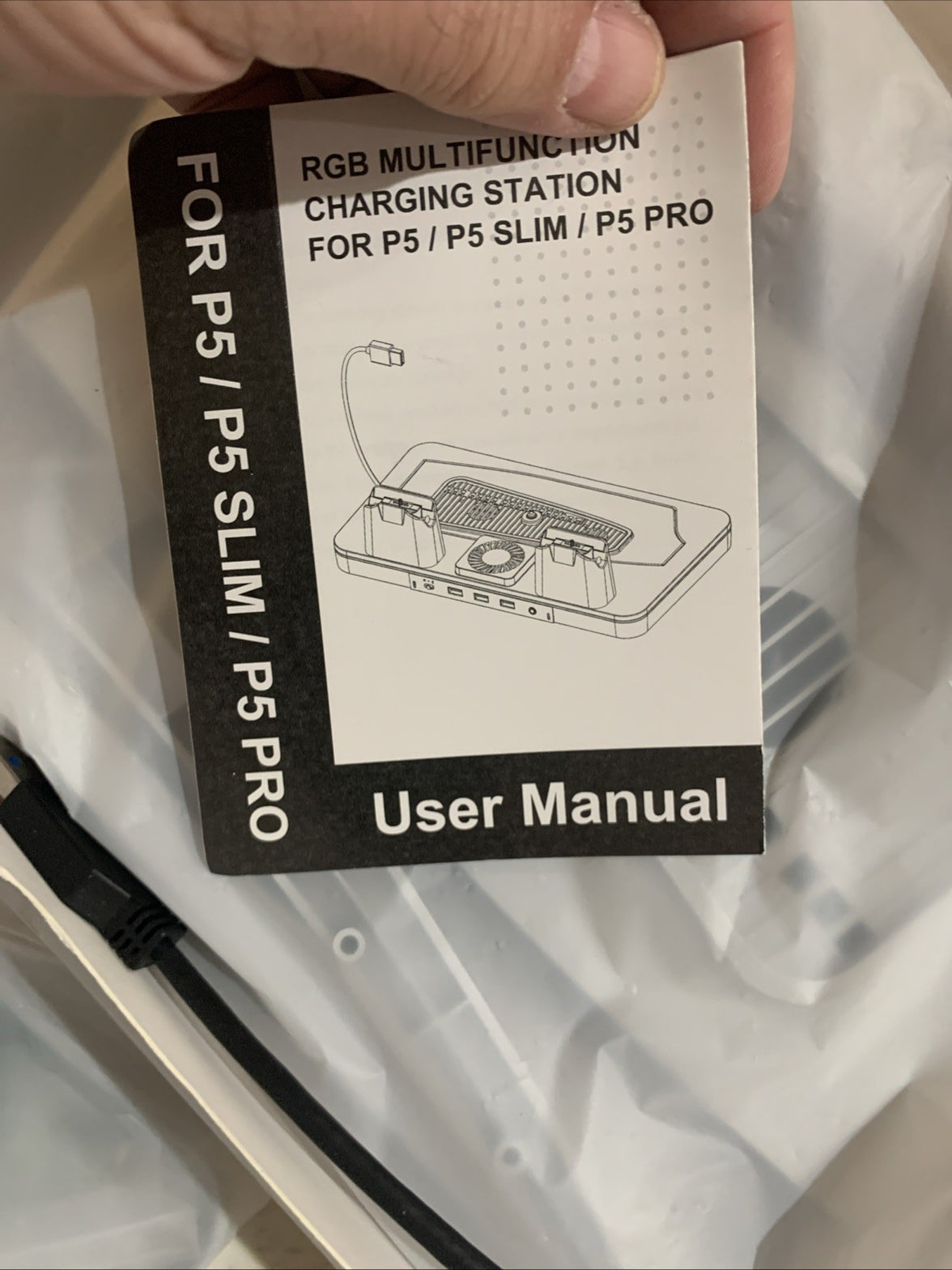 RGB Mutifunction Charging Station w/ Cooling Fan, for PS5 & Slim7