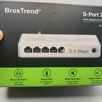BrosTrend 5-Port 2.5G Muti-Gigabit Ethernet Switch Model No: S2 Plug&Play Silent2