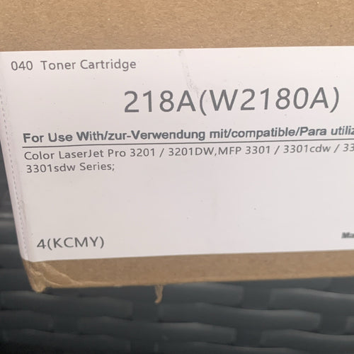 4PK 218A Toner Cartridge With Chip Compatible for HP Color Pro 3201 Pro MFP 33011
