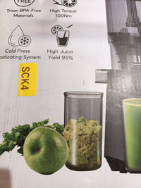 Masticating Juicer SJ-059A Grey 5.3" Wide Feed Chute Extractor Machine Whole3