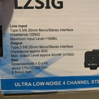LZSIG Ultra Low Noise 4-Channel Stereo Headphone Amp. *New* [E2 33]6