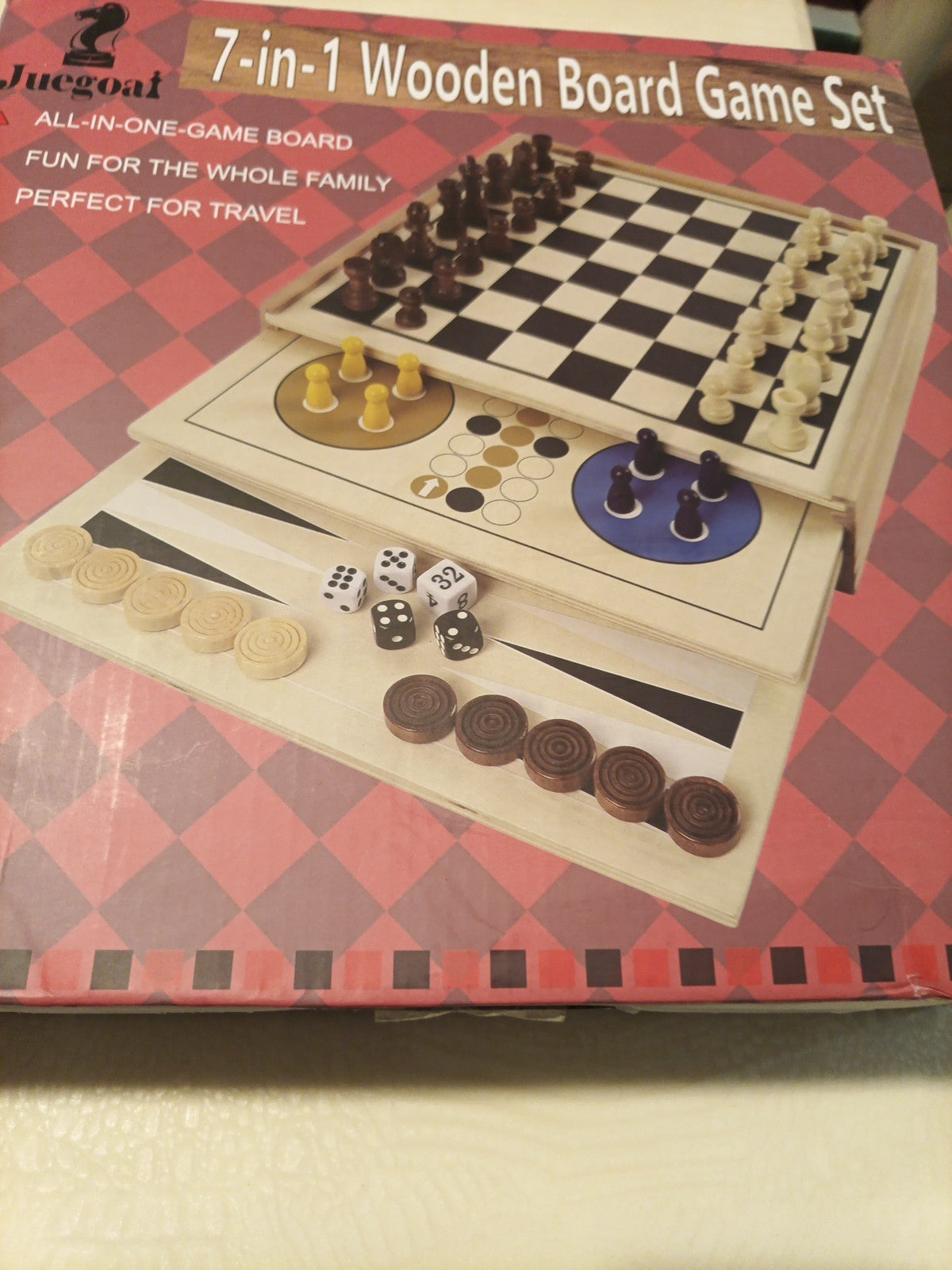 12 In. 7-In-1 Combo Game, Wood12