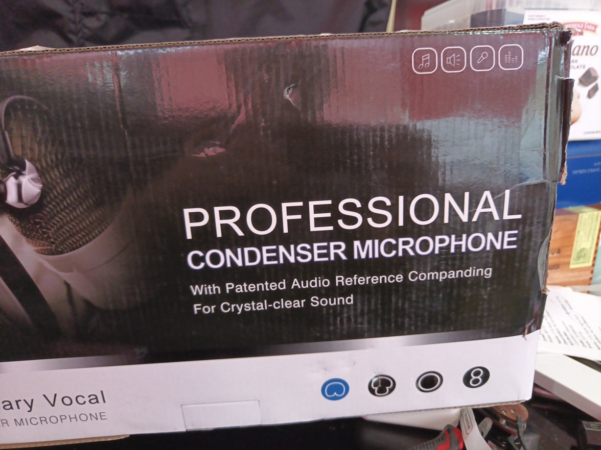 Professional Condenser Microphone & Stand Legendary Vocal Sing Live Sound Card2