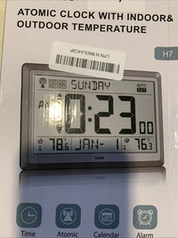 Hodik Atomic Clock With Indoor/Outdoor Temperature With Backlight1