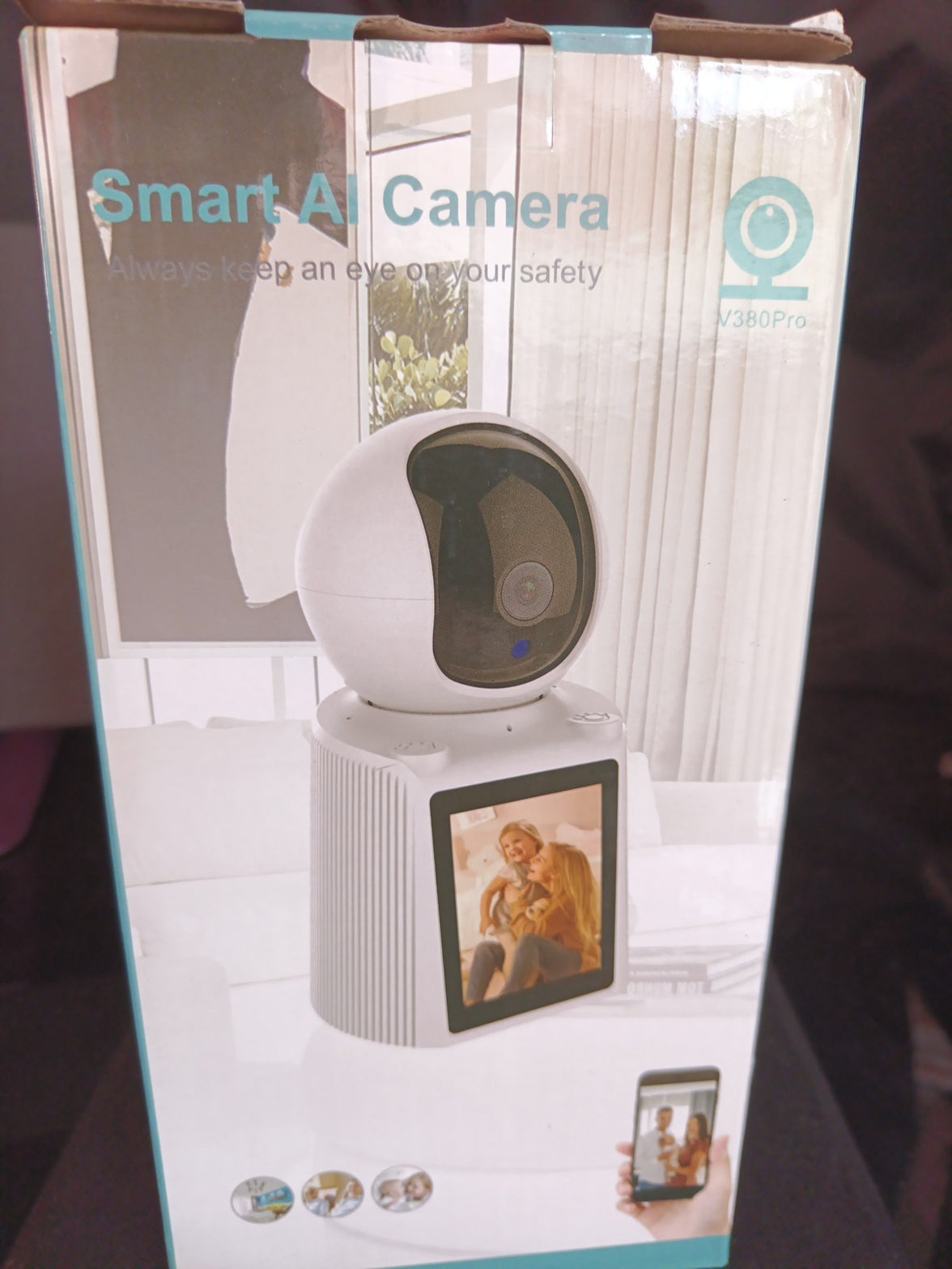 Smart AI Camera With Display Screen, App Controlled, V360Pro2