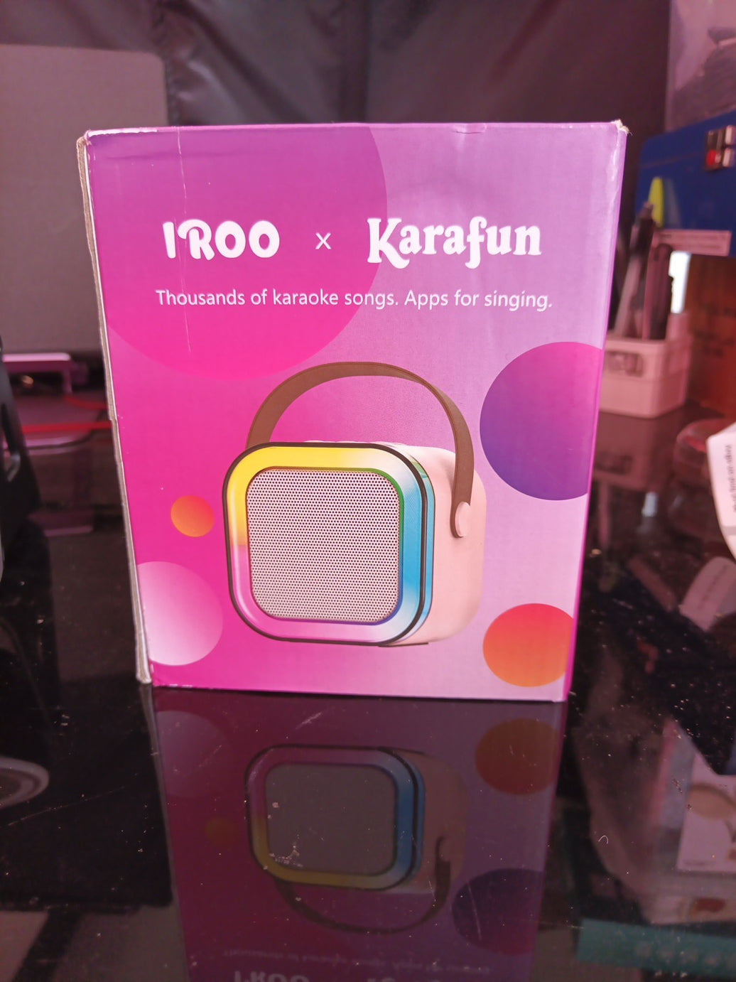 IROO Mini Karaoke Machine with 2 Wireless Mics, Bluetooth Speaker – Fun for Kids0