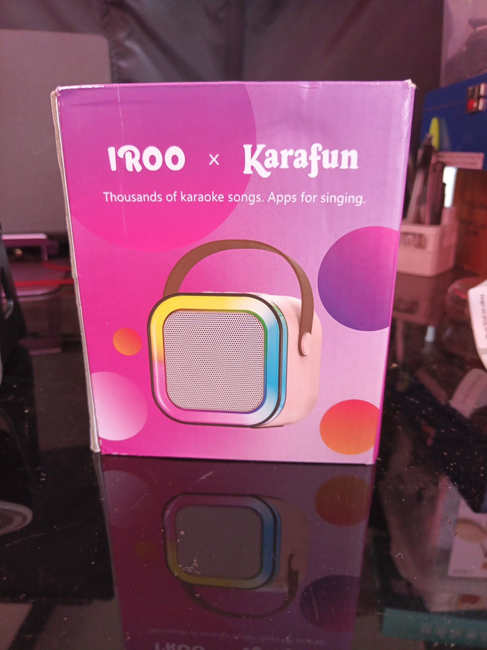 IROO Mini Karaoke Machine with 2 Wireless Mics, Bluetooth Speaker – Fun for Kids0