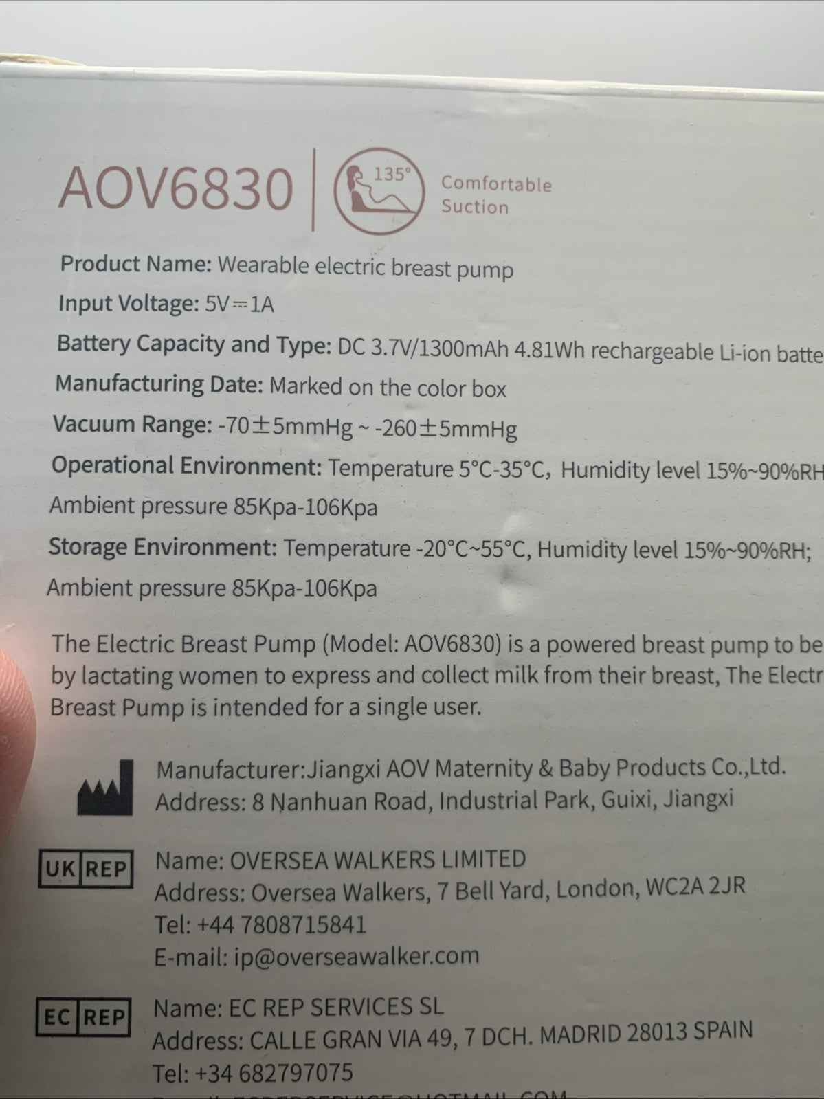 Wearable Breast Pump Hands Free: Electric Portable Breastfeeding AOV68304