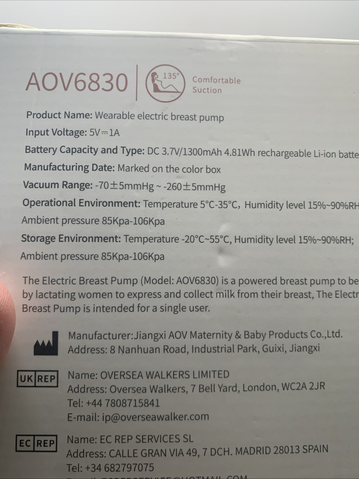 Wearable Breast Pump Hands Free: Electric Portable Breastfeeding AOV68304