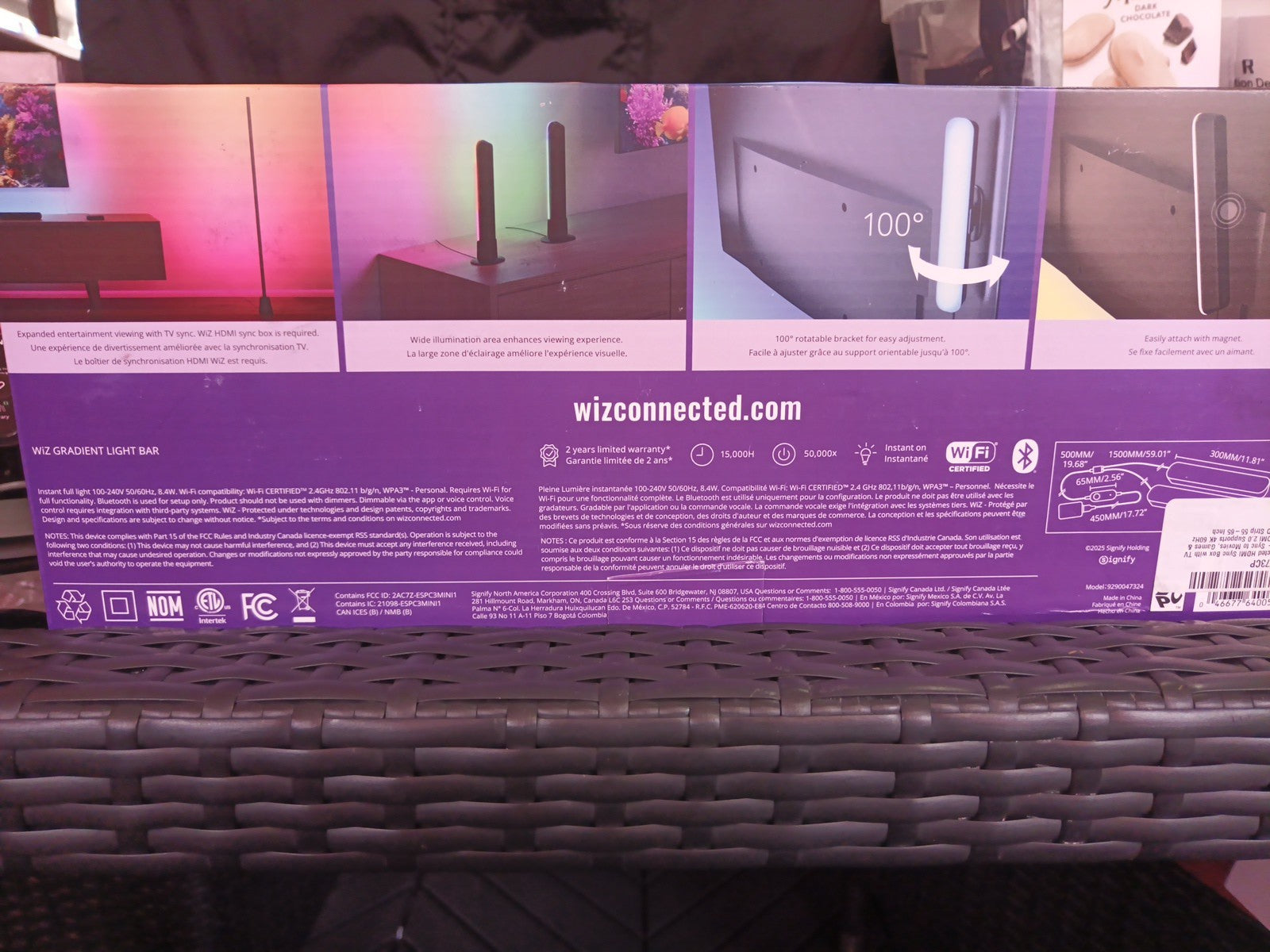 Gradient Light Bars, RGBIC, Display Multiple Colors, 150 Lumens, 55" To 65" TV4