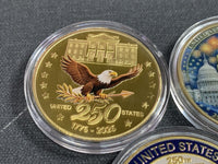 Set Of 6 Different America 250th Anniversary Commemorative Challenge Coin $ave!!11
