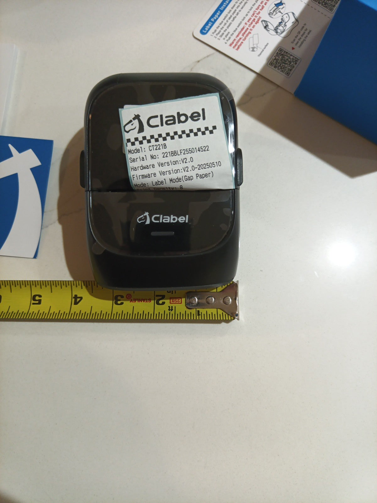 CLABEL Label Maker Machine with Tape: 221B Thermal Inkless Label Printer14