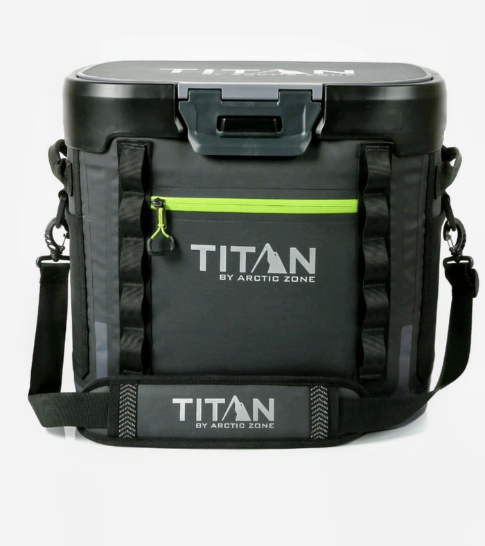 36 Can Capacity Waterproof and Leak Proof Welded Thermocooler Black/Green0