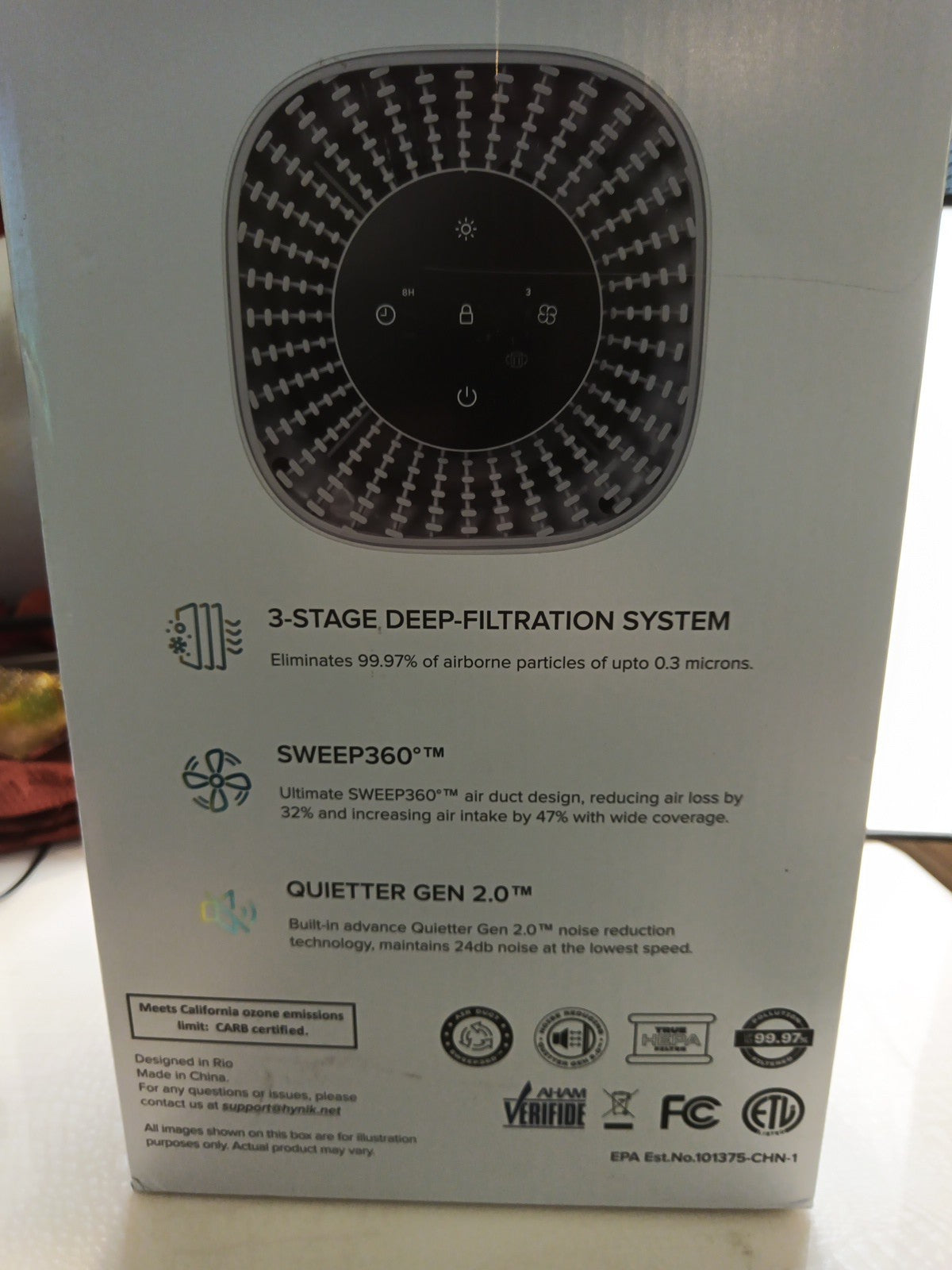 Alviera Air Purifiers for Bedroom, H13 True HEPA Filter for Smoke Pollen Dander4