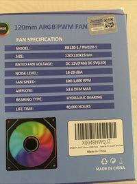 4 Pack Heccooling ARGB Infinity PWM Fan 120mm RB120 PC Silent Cooling Fan New2