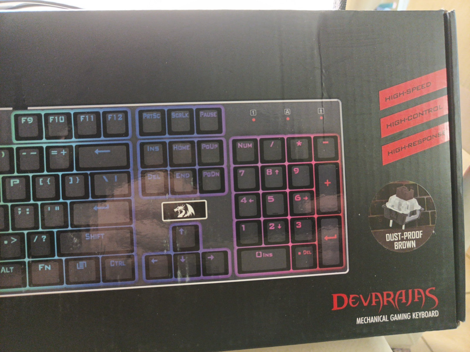 Red Dragon Devarajas Mechanical Gaming Keyboard*New2