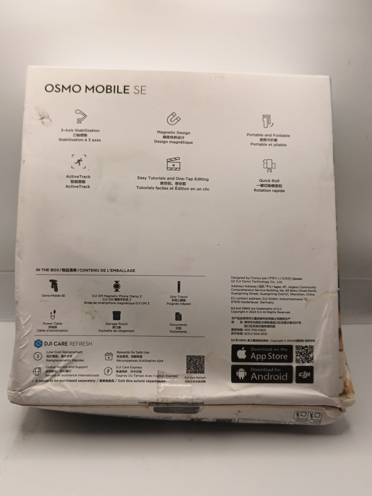 DJI Osmo Mobile SE Smartphone 3 Axis Gimbal Camera Mount Tripod Gray NO BOX2