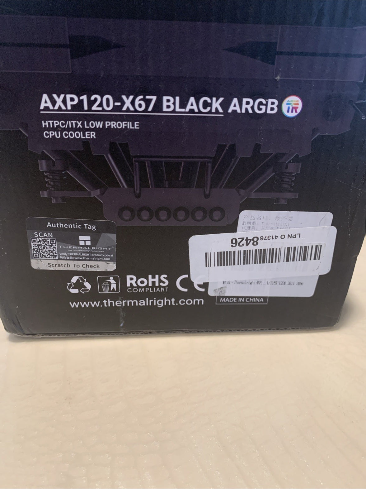 New Thermalright AXP120-X67 BLACK ARGB radiator delivery fast3