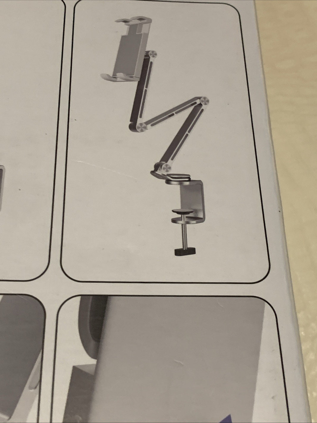 Rotatable Holder Stand Tablet Holder Multi-Angle Design Phone Clip Swivel Gray1