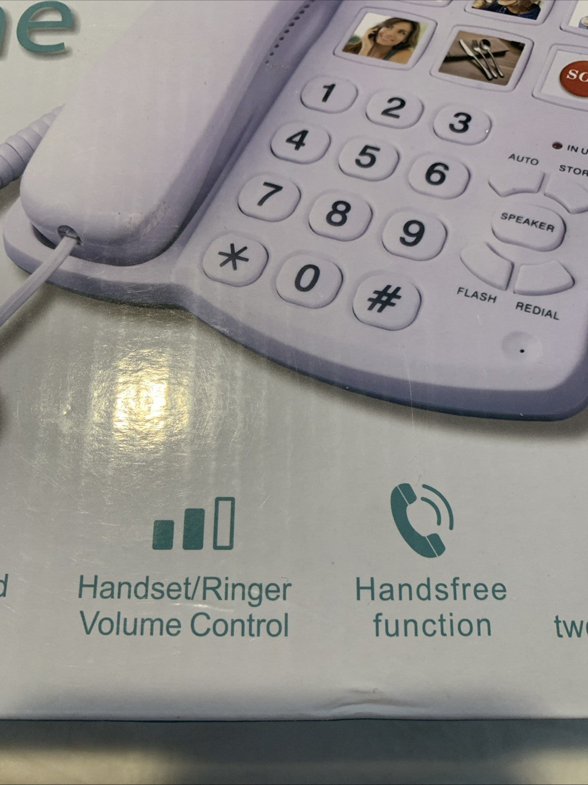 BIG BUTTON PHONE FOR SENIORS CORDED LANDLINE 9 SPEED DIAL Extra Load Ringer2